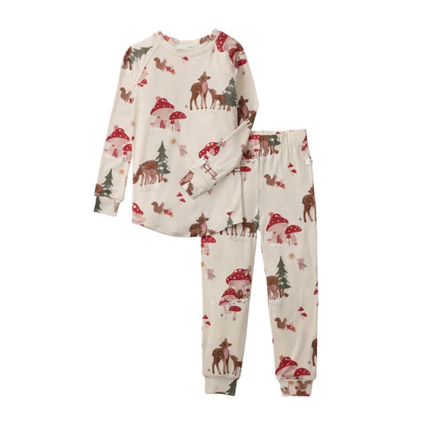Loulou Lollipop Pajama Set - Forest Families-KA1004U.FRF.10-Pumpkin Pie Kids Canada