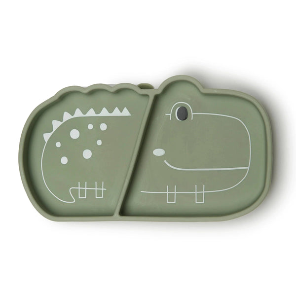 Loulou Lollipop Silcone Snack Plate - Alligator-Pumpkin Pie Kids Canada