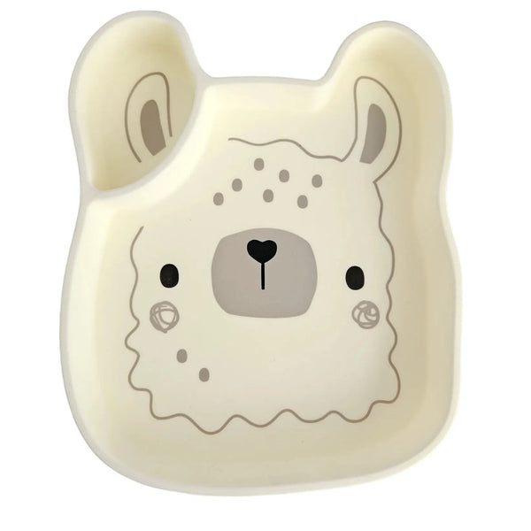 Loulou Lollipop Silcone Snack Plate - Llama-SPL-006-CRM-Pumpkin Pie Kids Canada