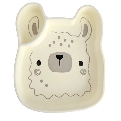 Loulou Lollipop Silcone Snack Plate - Llama-SPL-006-CRM-Pumpkin Pie Kids Canada