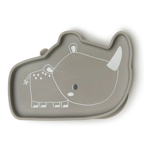 Loulou Lollipop Silcone Snack Plate - Rhino-Pumpkin Pie Kids Canada