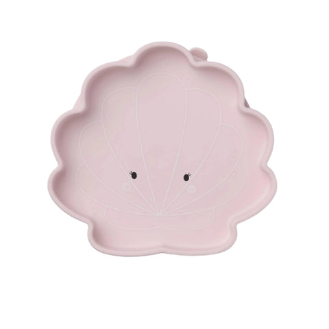 Loulou Lollipop Silcone Snack Plate - Seashell-SPL-008-SPK-Pumpkin Pie Kids Canada