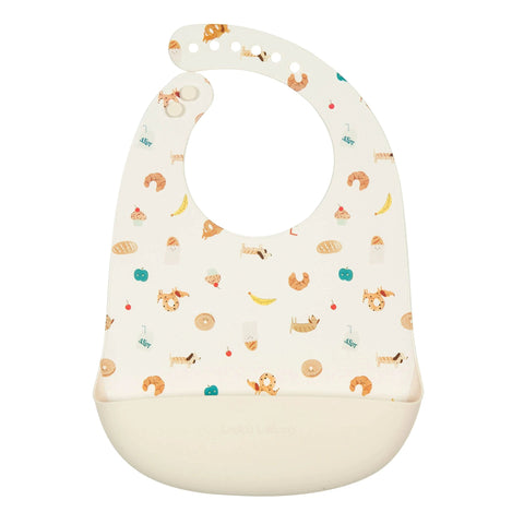 Loulou Lollipop Silicone Bib - French Breakfast-SILBIBFBK-Pumpkin Pie Kids Canada