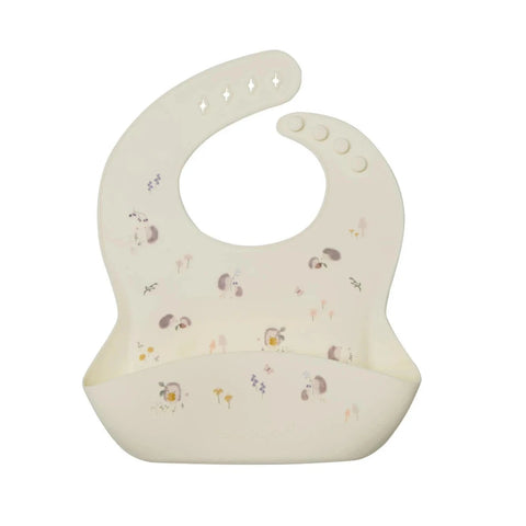 Loulou Lollipop Silicone Bib - Hedgehog-Pumpkin Pie Kids Canada