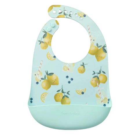 Loulou Lollipop Silicone Bib - Lemon Squeezy-SILBIBLMN-Pumpkin Pie Kids Canada