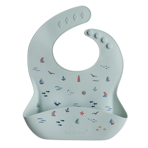 Loulou Lollipop Silicone Bib - Sail-SILBIBSAIL-Pumpkin Pie Kids Canada