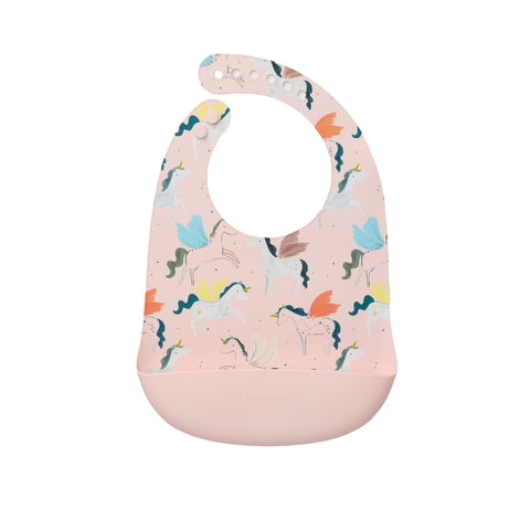 Loulou Lollipop Silicone Bib - Unicorn Ballet-SILBIBUNB-Pumpkin Pie Kids Canada