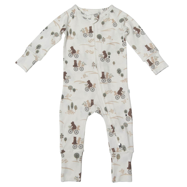 Loulou Lollipop Sleeper - Bears on Bikes-BA1002U.BOB.4-Pumpkin Pie Kids Canada