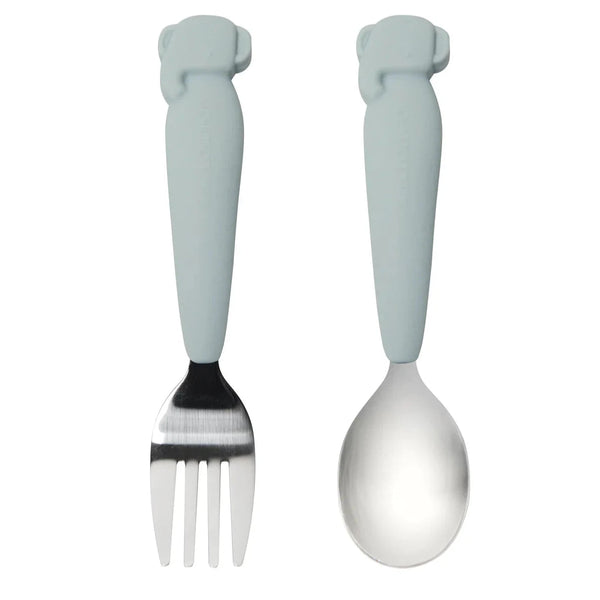 Loulou Lollipop Spoon Fork Set - Elephant-Pumpkin Pie Kids Canada