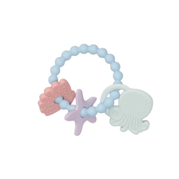 Loulou Lollipop Teething Charms Seashells-TCM-008-SPK-Pumpkin Pie Kids Canada