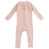 Loulou Lollipop Waffle Sleeper - Blush Pink-Pumpkin Pie Kids Canada