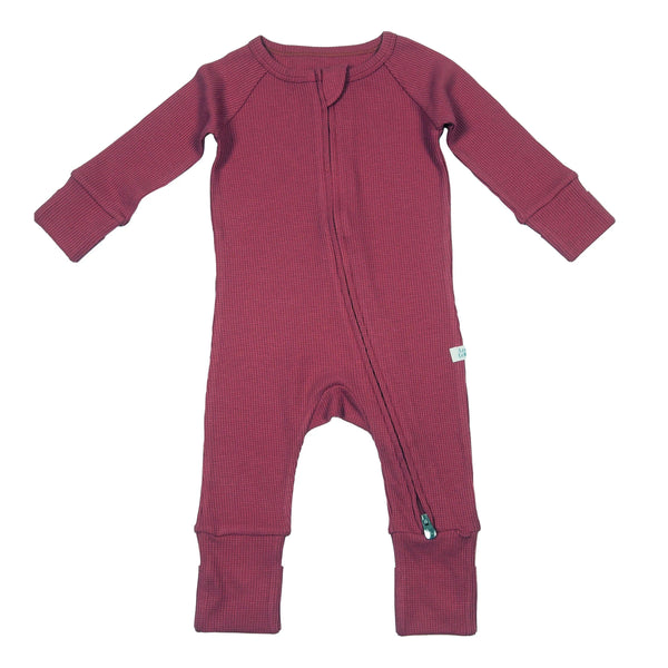 Loulou Lollipop Waffle Sleeper - Mauvewood-BA1001U.MVW.1-Pumpkin Pie Kids Canada