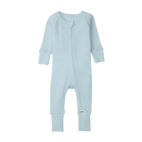 Loulou Lollipop Waffle Sleeper - Seaglass-BA1001U.SGL 4-Pumpkin Pie Kids Canada