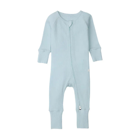 Loulou Lollipop Waffle Sleeper - Seaglass-BA1001U.SGL 4-Pumpkin Pie Kids Canada