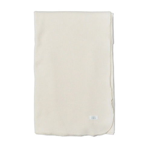 Loulou Lollipop Wafflte Stretch Knit Blanket - Coconut Milk-BA8004U.CCM.6-Pumpkin Pie Kids Canada