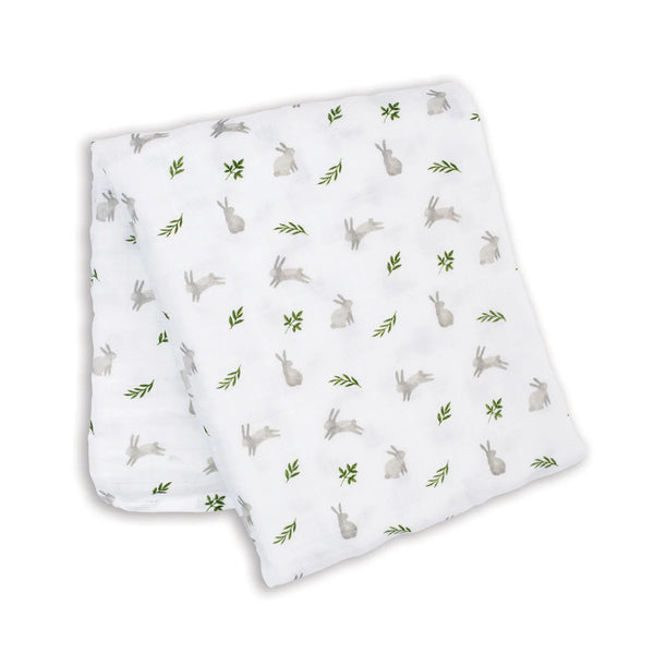 Lulujo Cotton Muslin Blanket - Bunnies-LJ482-Pumpkin Pie Kids Canada