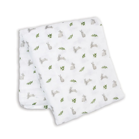 Lulujo Cotton Muslin Blanket - Bunnies-LJ482-Pumpkin Pie Kids Canada