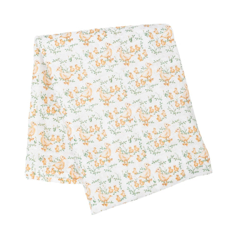 Lulujo Cotton Muslin Blanket - Ducklings-LJ494-Pumpkin Pie Kids Canada