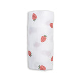 Lulujo Cotton Muslin Blanket - Strawberries-LJ479-Pumpkin Pie Kids Canada