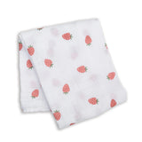 Lulujo Cotton Muslin Blanket - Strawberries-Pumpkin Pie Kids Canada