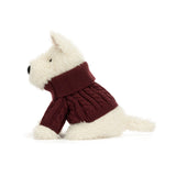 Jellycat Munro Scottie Dog Winter Jumper Outift-MUN2JUM-Pumpkin Pie Kids Canada