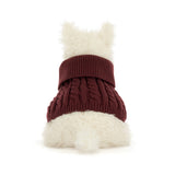 Jellycat Munro Scottie Dog Winter Jumper Outift-MUN2JUM-Pumpkin Pie Kids Canada