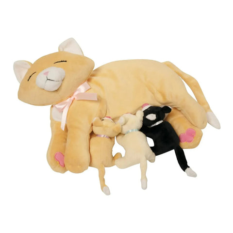 Manhattan Toy Nursing Nina Cat with Kittens-MT107790-Pumpkin Pie Kids Canada