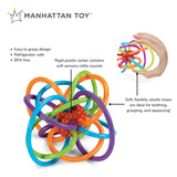 Manhattan Toy Winkel Rattle & Sensory Teether Toy-MT200930-Pumpkin Pie Kids Canada