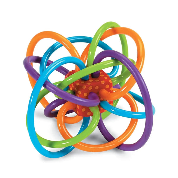Manhattan Toy Winkel Rattle & Sensory Teether Toy-MT200930-Pumpkin Pie Kids Canada