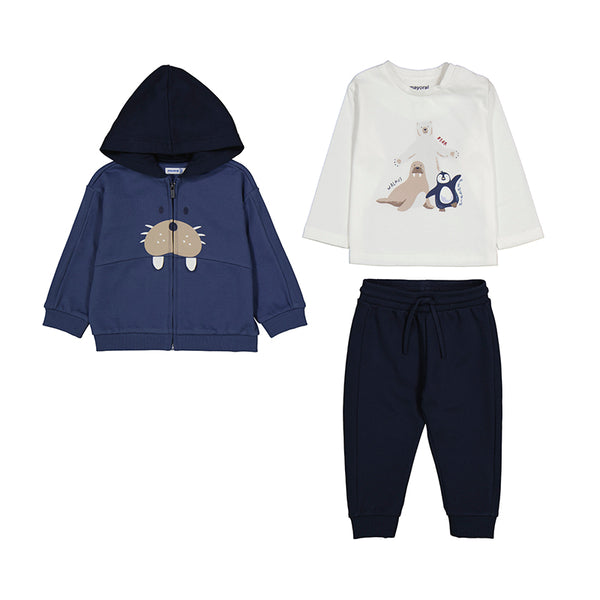 Mayoral 3-Piece Tracksuit - Blue Whale-Pumpkin Pie Kids Canada