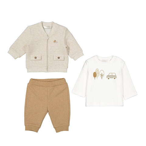 Mayoral 3-Piece Tracksuit Set - Toffee-Pumpkin Pie Kids Canada