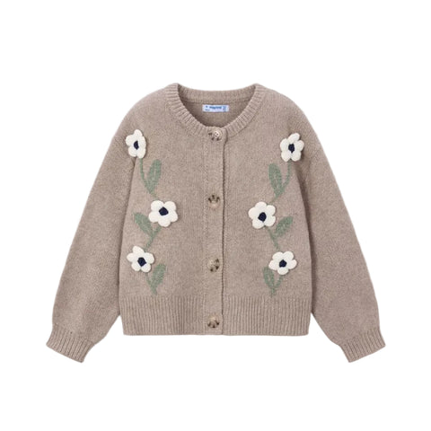 Mayoral Cardigan - Waffle Mix-4323-087 2-Pumpkin Pie Kids Canada