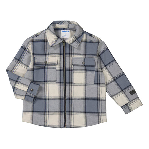 Mayoral Check Jacket - Cloud-Pumpkin Pie Kids Canada