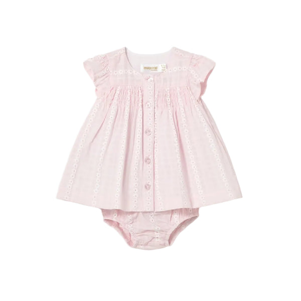 Mayoral Chiffon Dress - Baby Rose-1805-042 2-4M-Pumpkin Pie Kids Canada