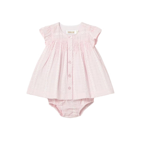 Mayoral Chiffon Dress - Baby Rose-1805-042 2-4M-Pumpkin Pie Kids Canada