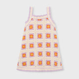 Mayoral Crochet Dress - Bone-Pumpkin Pie Kids Canada