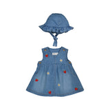 Mayoral Dress & Hat Set - Denim-Pumpkin Pie Kids Canada