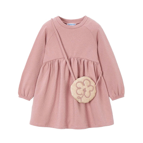 Mayoral Fleece Dress w/Purse - Makeup-4926-056 2-Pumpkin Pie Kids Canada