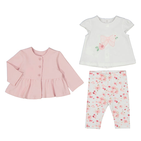 Mayoral Jacket, Top & Legging Set - Baby Rose-1.761-82 2-4M-Pumpkin Pie Kids Canada