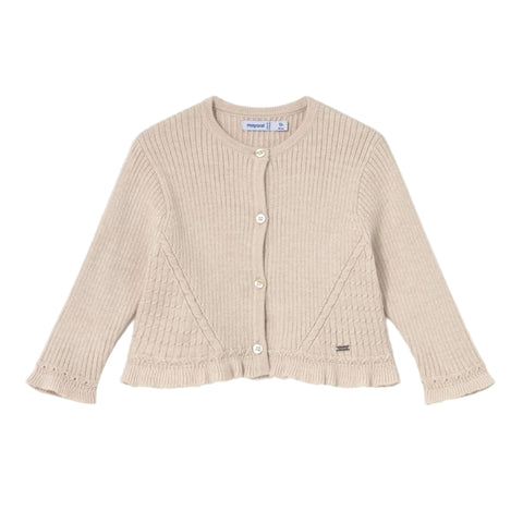 Mayoral Knit Cardigan - Tapioca-Pumpkin Pie Kids Canada