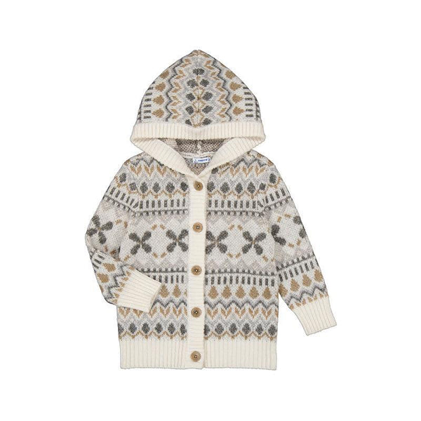 Mayoral Knit Jacquard Cardigan - Chickpea Grey-4312-018 2-Pumpkin Pie Kids Canada