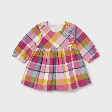 Mayoral Plaid Dress - Bubblegum-Pumpkin Pie Kids Canada