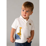 Mayoral Polo Shirt - Cream-1108-016 6M-Pumpkin Pie Kids Canada