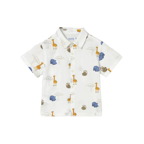 Mayoral Shirt - White-1114-031 6M-Pumpkin Pie Kids Canada