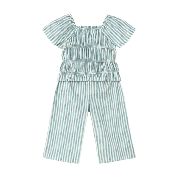 Mayoral Smocked Top & Pant Set - Emerald-1573-019 9M-Pumpkin Pie Kids Canada