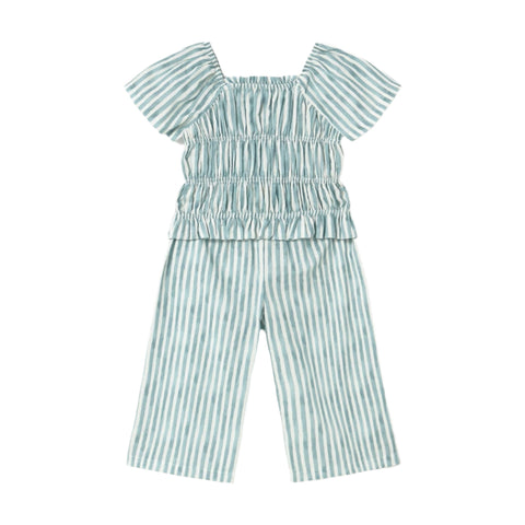 Mayoral Smocked Top & Pant Set - Emerald-1573-019 9M-Pumpkin Pie Kids Canada