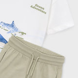 Mayoral Tee & Short Set - Shark-Pumpkin Pie Kids Canada