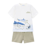 Mayoral Tee & Short Set - Shark-Pumpkin Pie Kids Canada