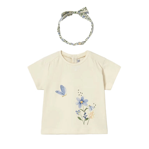 Mayoral Top & Headband Set - Bone-1081-011 6M-Pumpkin Pie Kids Canada