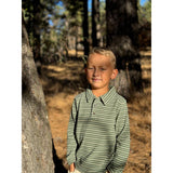 Me & Henry Spencer Polo Top - Forest/Cream-HB1676G 2-3-Pumpkin Pie Kids Canada